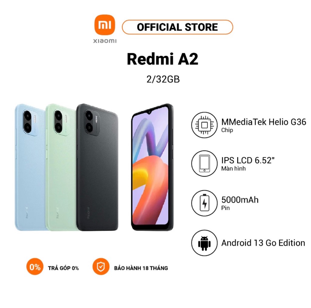 XIAOMI REDMI A2 | Pin trâu, sạc nhanh - Giá tốt | vietphone.vn